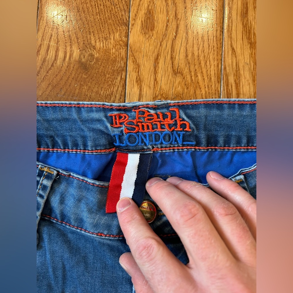 Paul Smith Jeans Pants Mens Straight Leg Jeans Blue Size 36 Lightweight - Picture 4 of 12